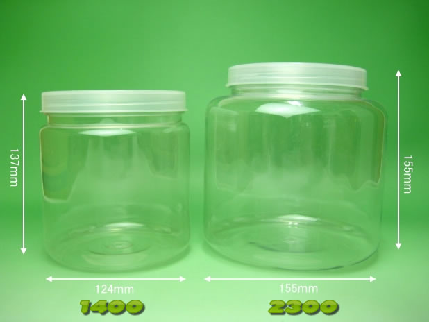 画像左：クリアボトル１４００　/　画像右：クリアボトル２３００